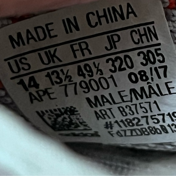 Adidas Yeezy Boost 350 v2 Shoes Mens 14 Grey Athletic Casual Sneakers - Picture 7 of 12